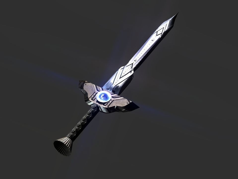 Space Calibur Cannon Spaceship Low-poly 3D model_25