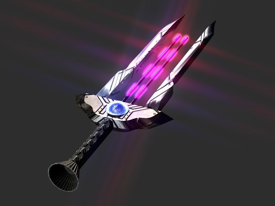 Space Calibur Cannon Spaceship Low-poly 3D model_31