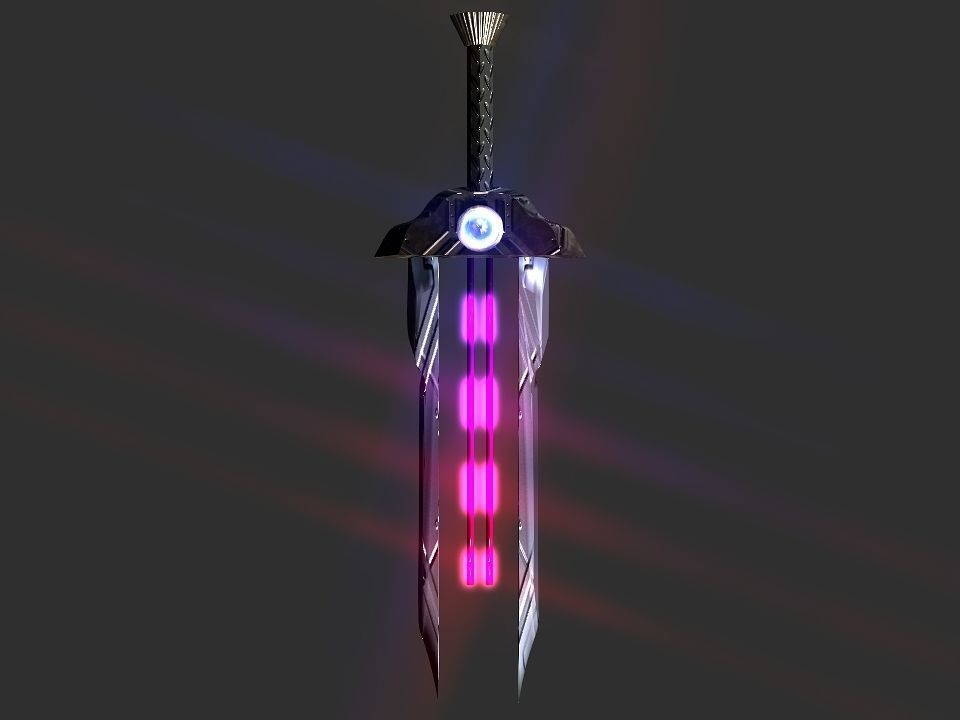 Space Calibur Cannon Spaceship Low-poly 3D model_38