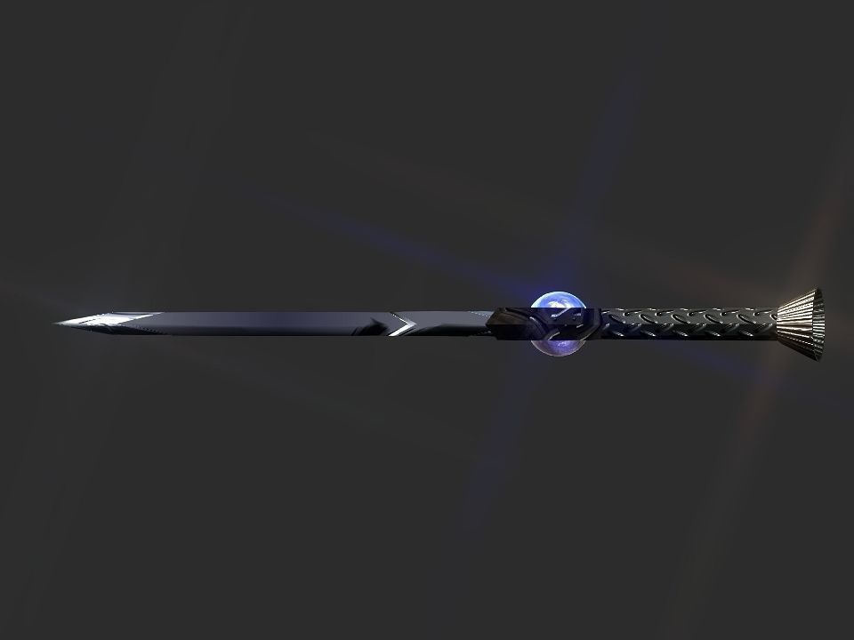 Space Calibur Cannon Spaceship Low-poly 3D model_13