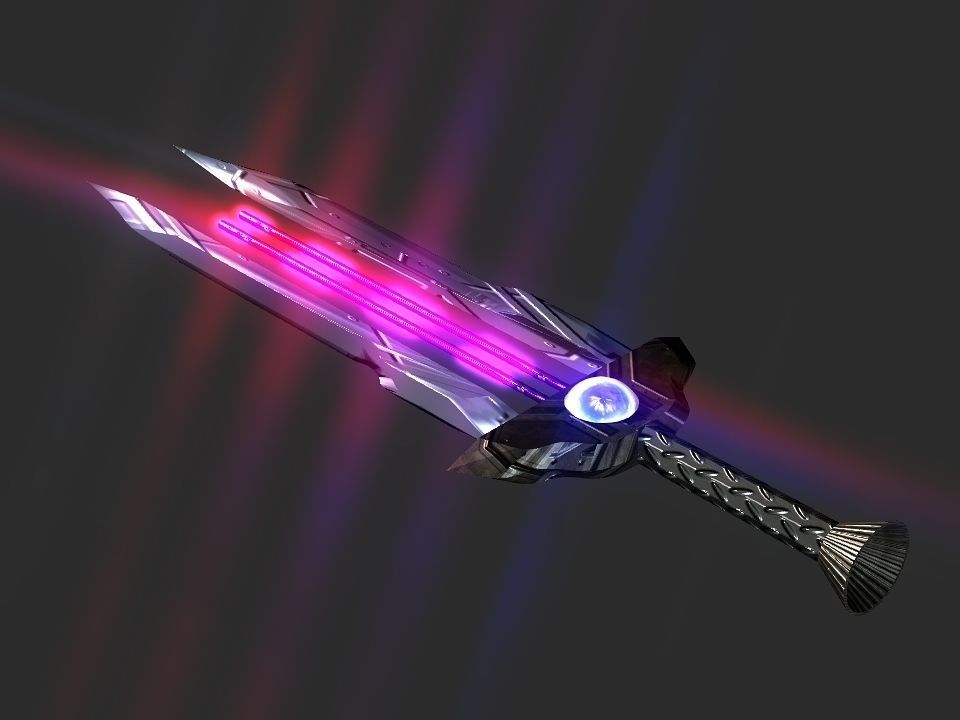 Space Calibur Cannon Spaceship Low-poly 3D model_33