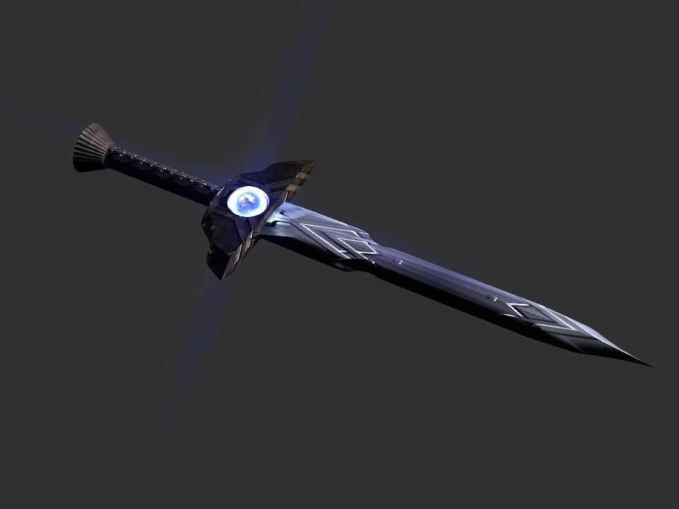 Space Calibur Cannon Spaceship Low-poly 3D model_21