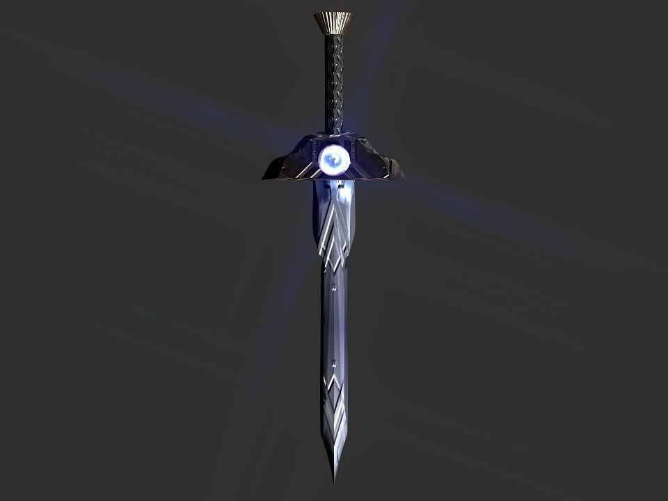 Space Calibur Cannon Spaceship Low-poly 3D model_12