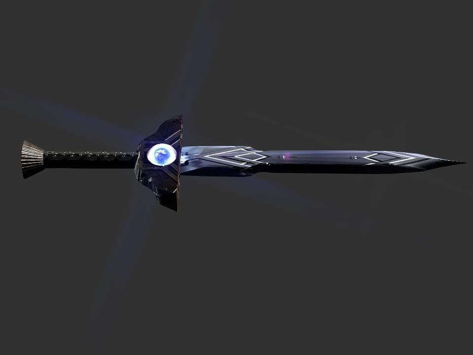 Space Calibur Cannon Spaceship Low-poly 3D model_20