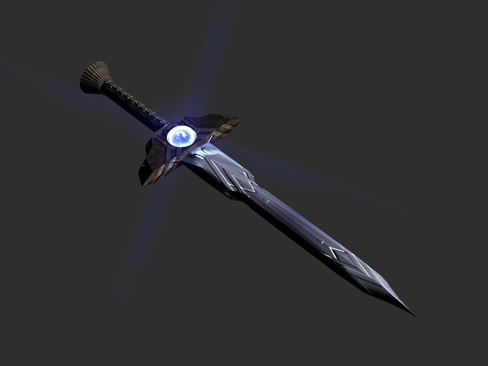 Space Calibur Cannon Spaceship Low-poly 3D model_26