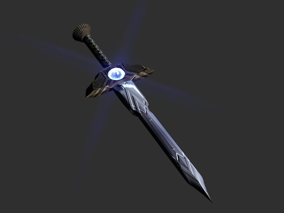 Space Calibur Cannon Spaceship Low-poly 3D model_23