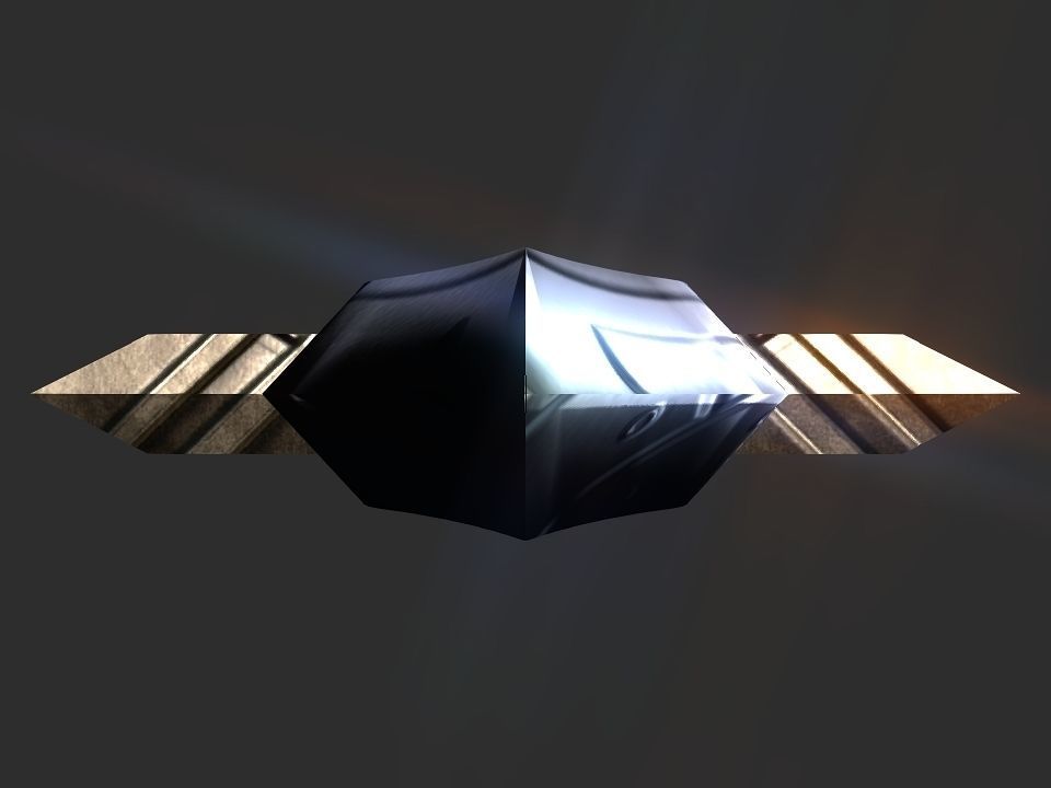 Space Calibur Cannon Spaceship Low-poly 3D model_2