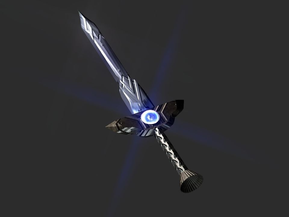 Space Calibur Cannon Spaceship Low-poly 3D model_19