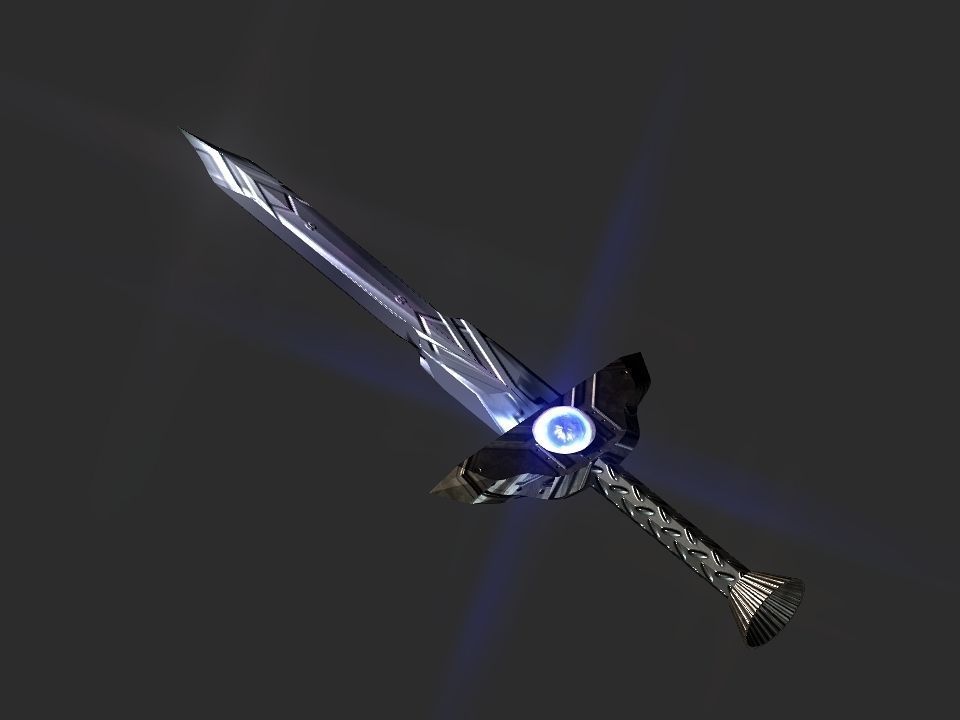 Space Calibur Cannon Spaceship Low-poly 3D model_17