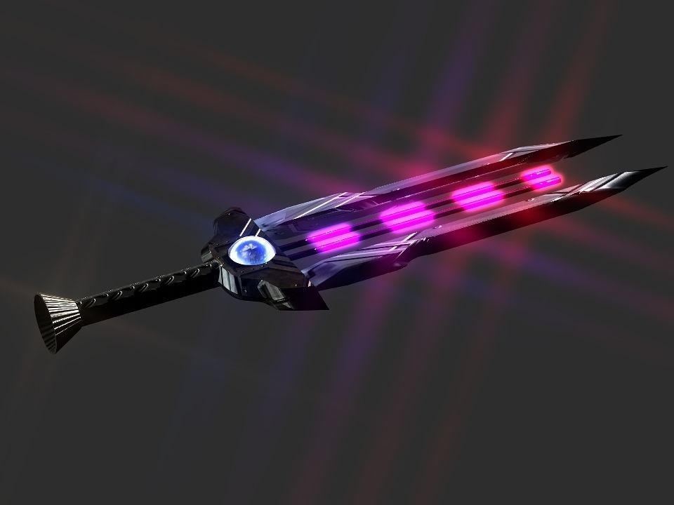 Space Calibur Cannon Spaceship Low-poly 3D model_34