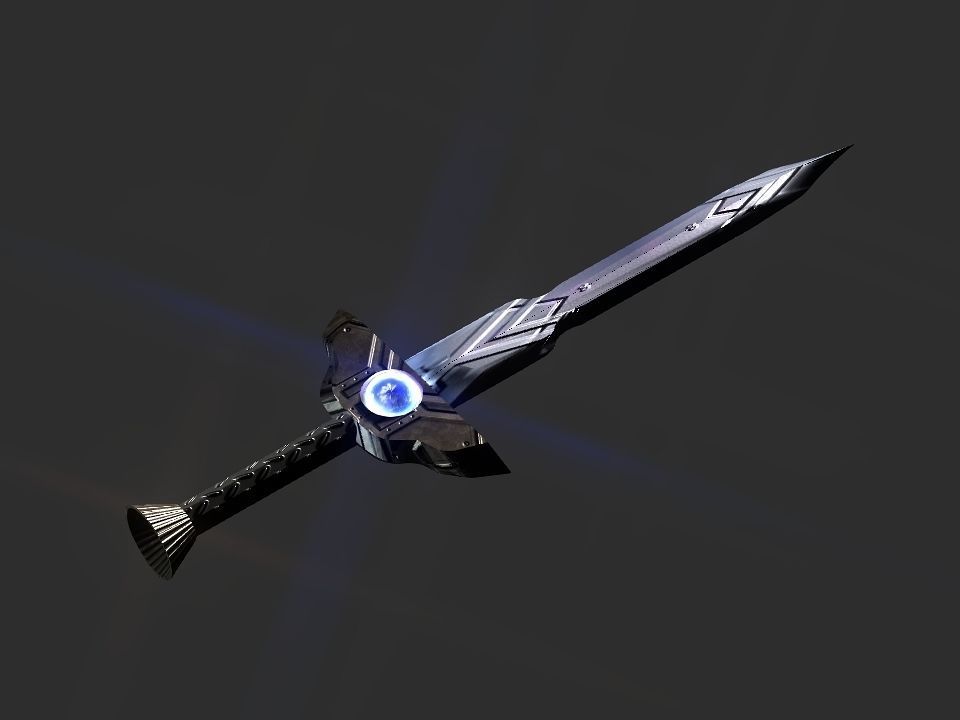 Space Calibur Cannon Spaceship Low-poly 3D model_24