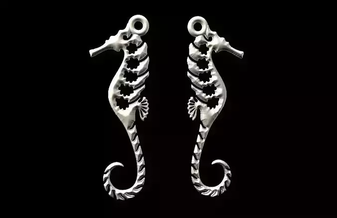 Sea horse earrings