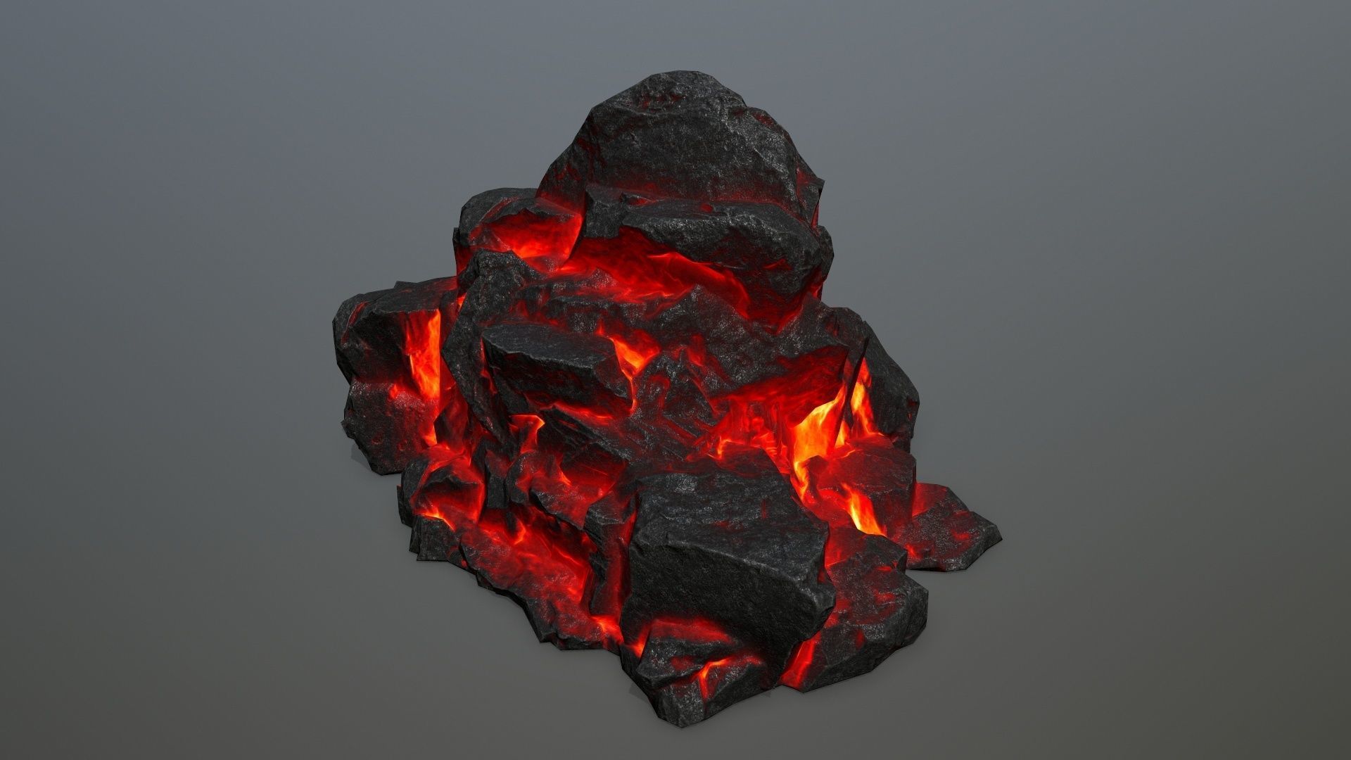 lava rocks Low-poly 3D model_13