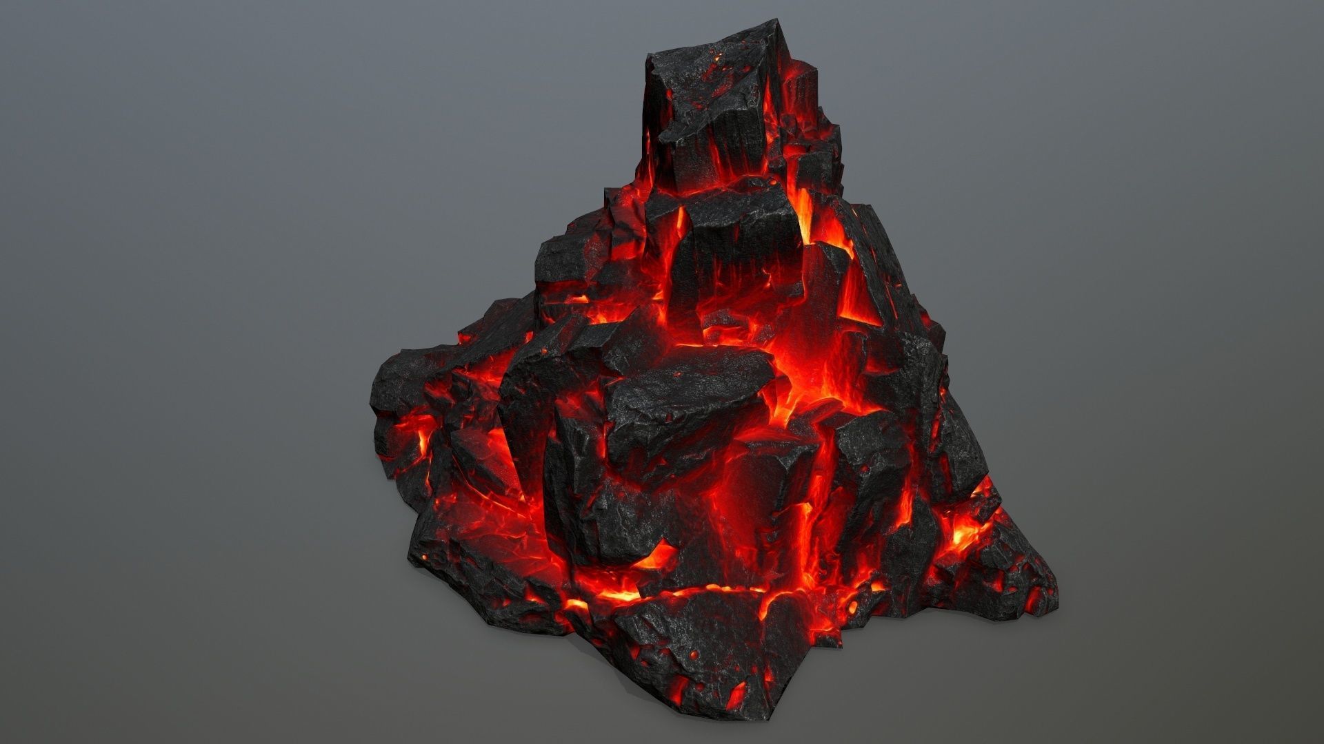 lava rocks Low-poly 3D model_8