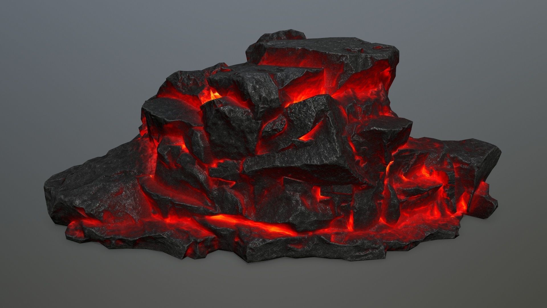 lava rocks Low-poly 3D model_22