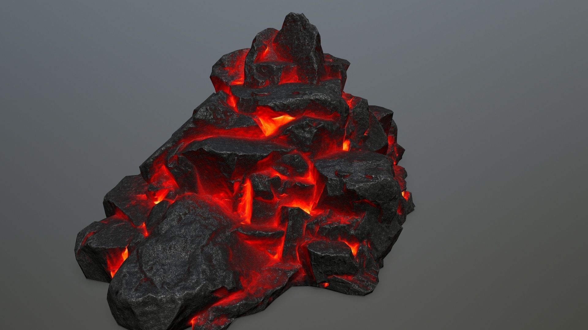 lava rocks Low-poly 3D model_20