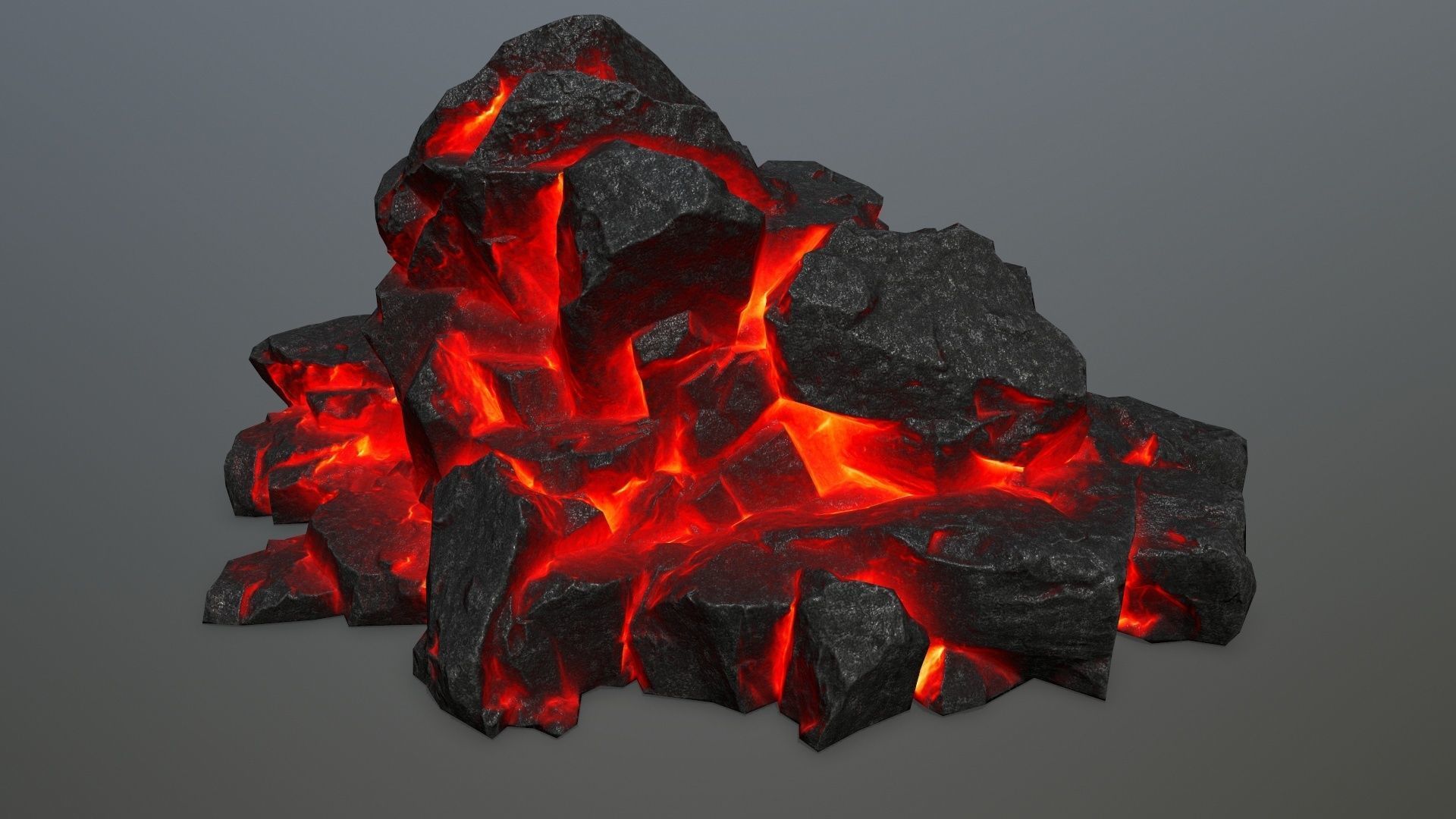 lava rocks Low-poly 3D model_28