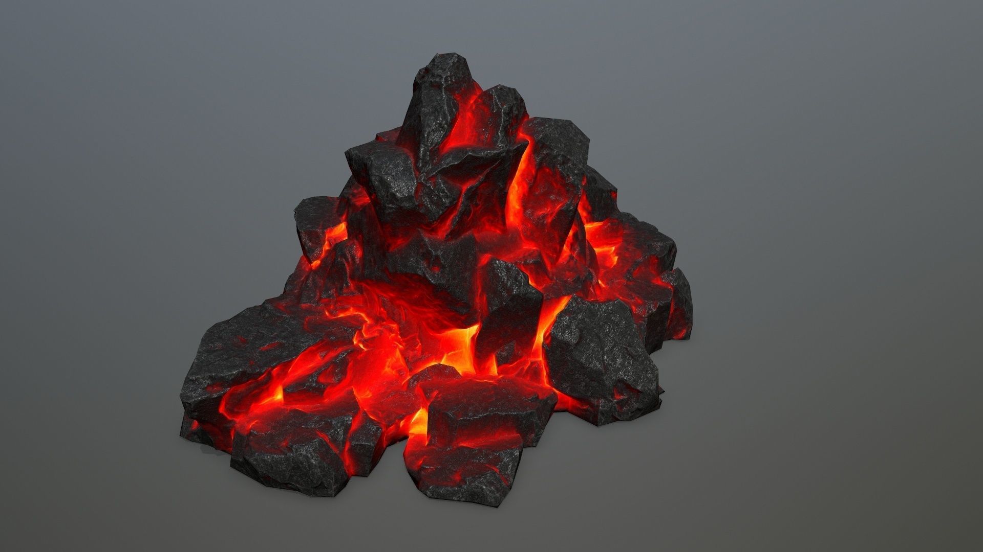 lava rocks Low-poly 3D model_17