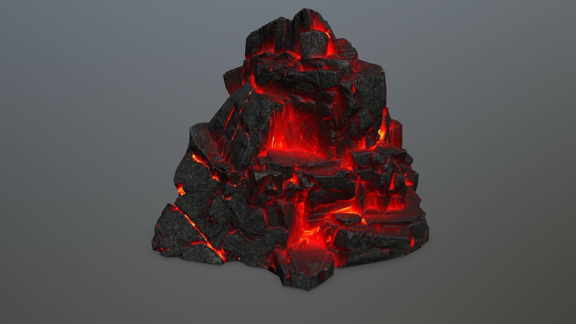 lava rocks Low-poly 3D model_34
