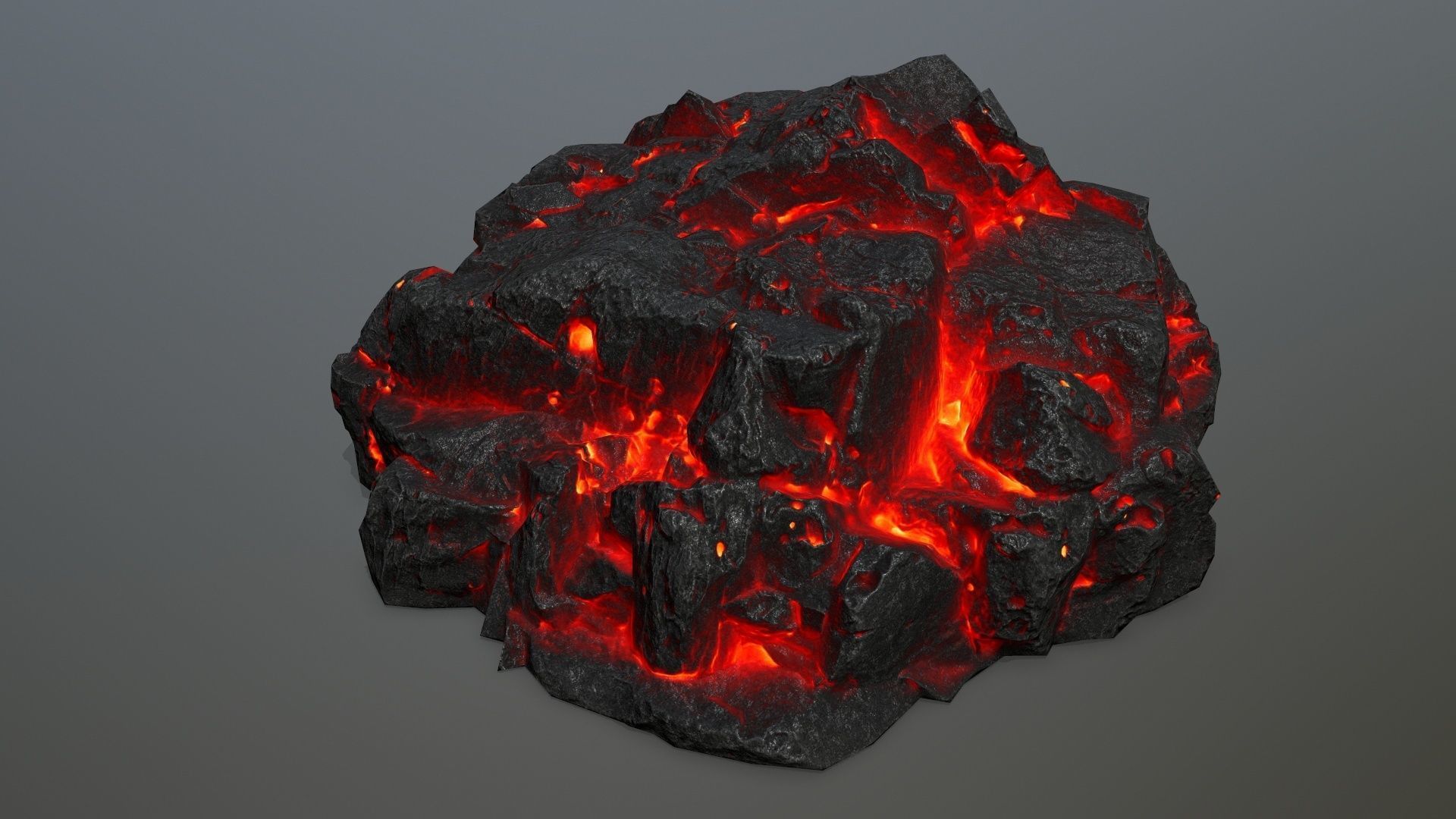 lava rocks Low-poly 3D model_31