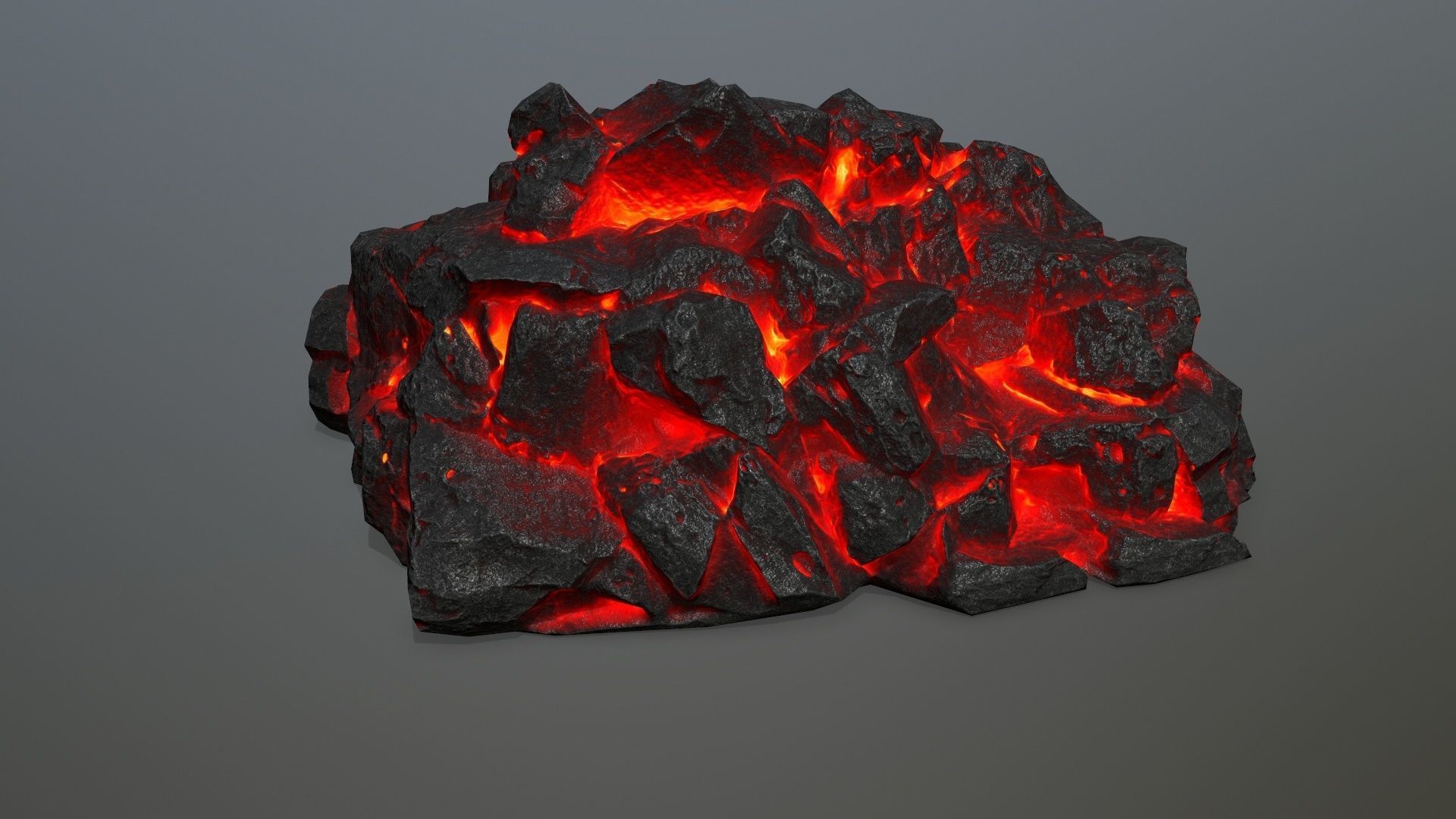 lava rocks Low-poly 3D model_6