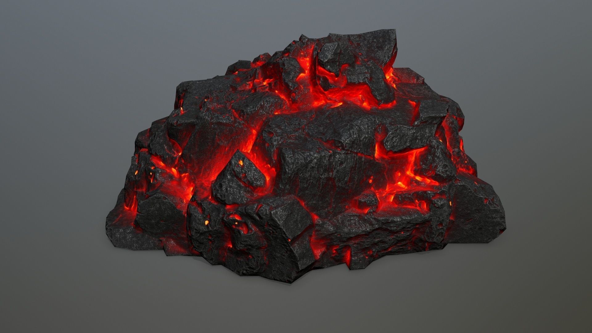 lava rocks Low-poly 3D model_5