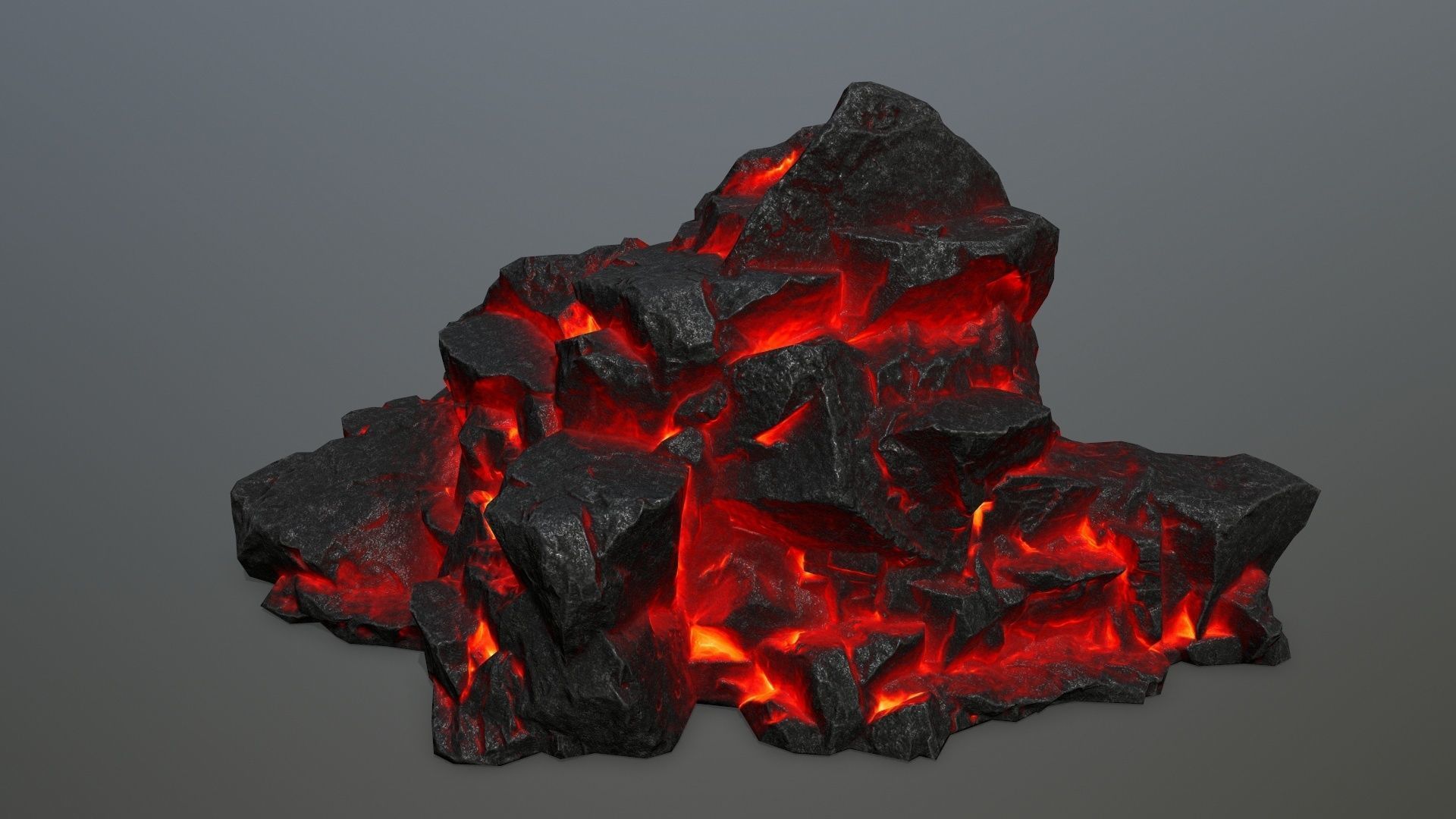 lava rocks Low-poly 3D model_19