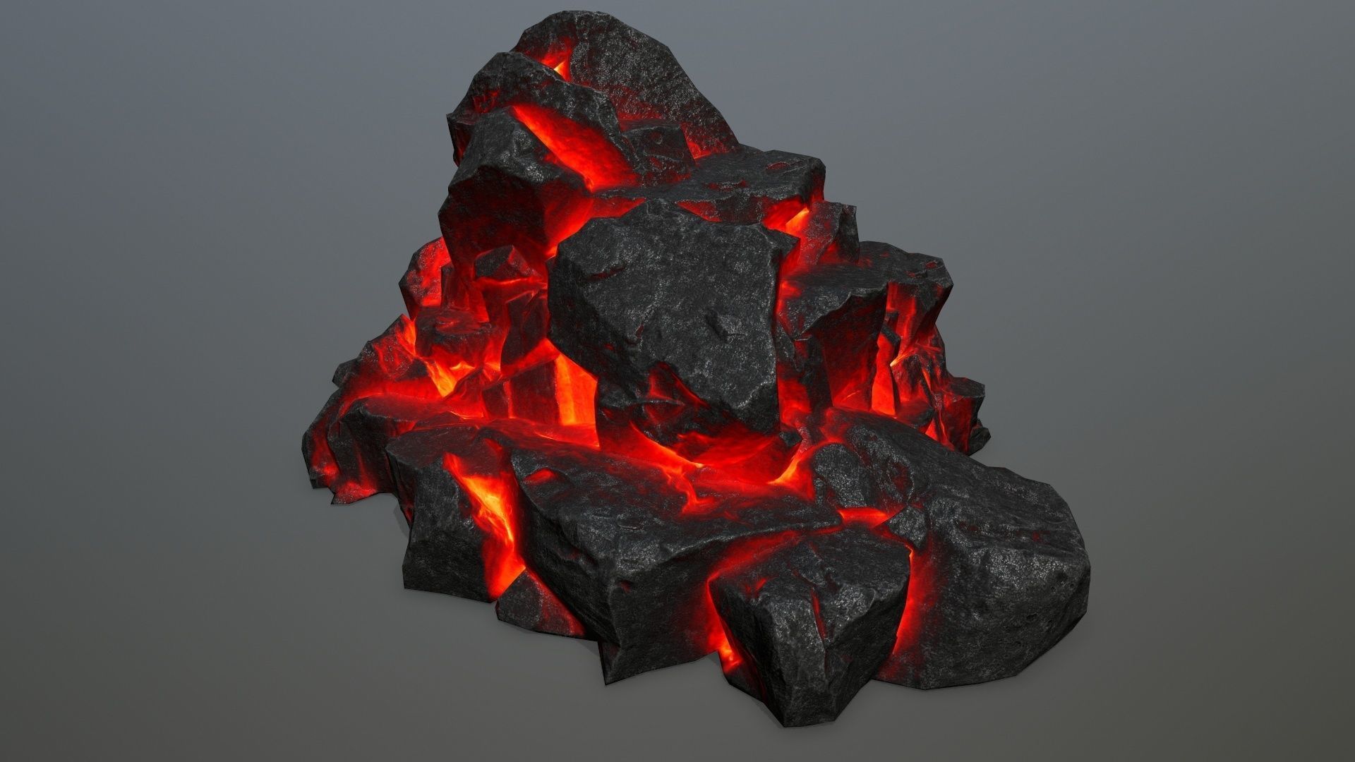 lava rocks Low-poly 3D model_18