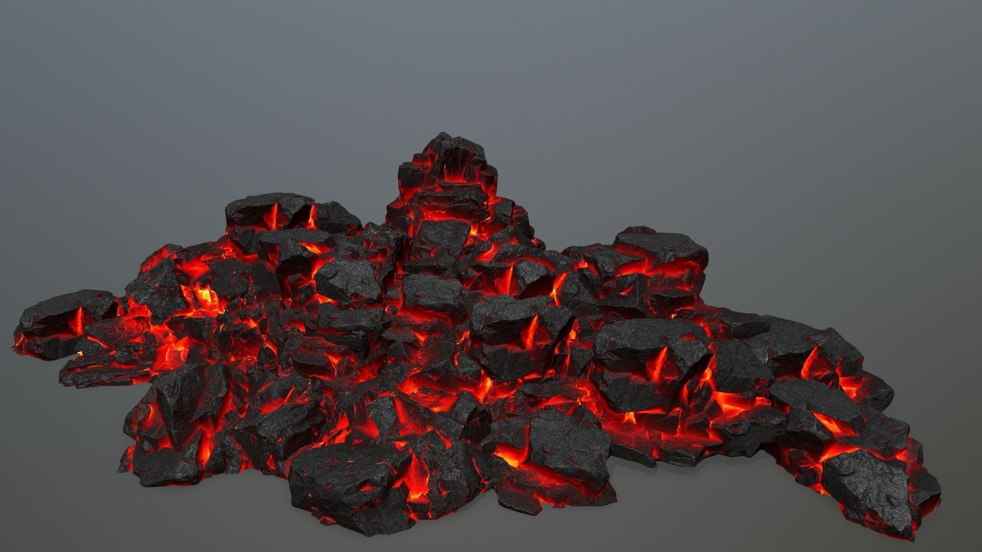 lava rocks Low-poly 3D model_29
