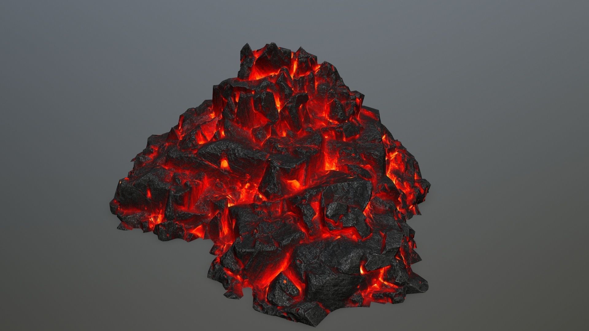 lava rocks Low-poly 3D model_25