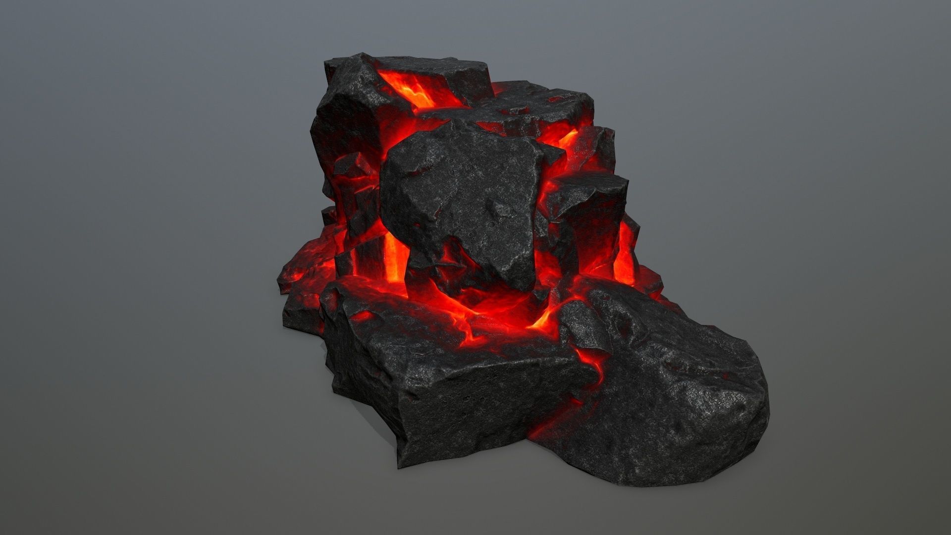 lava rocks Low-poly 3D model_9