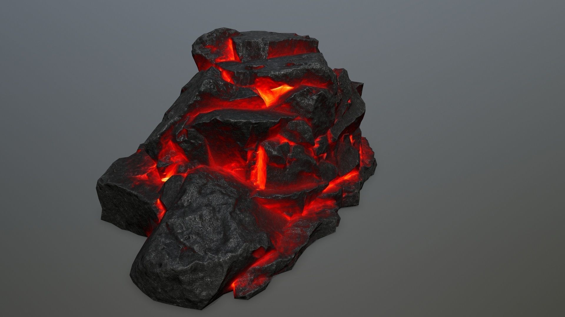 lava rocks Low-poly 3D model_11