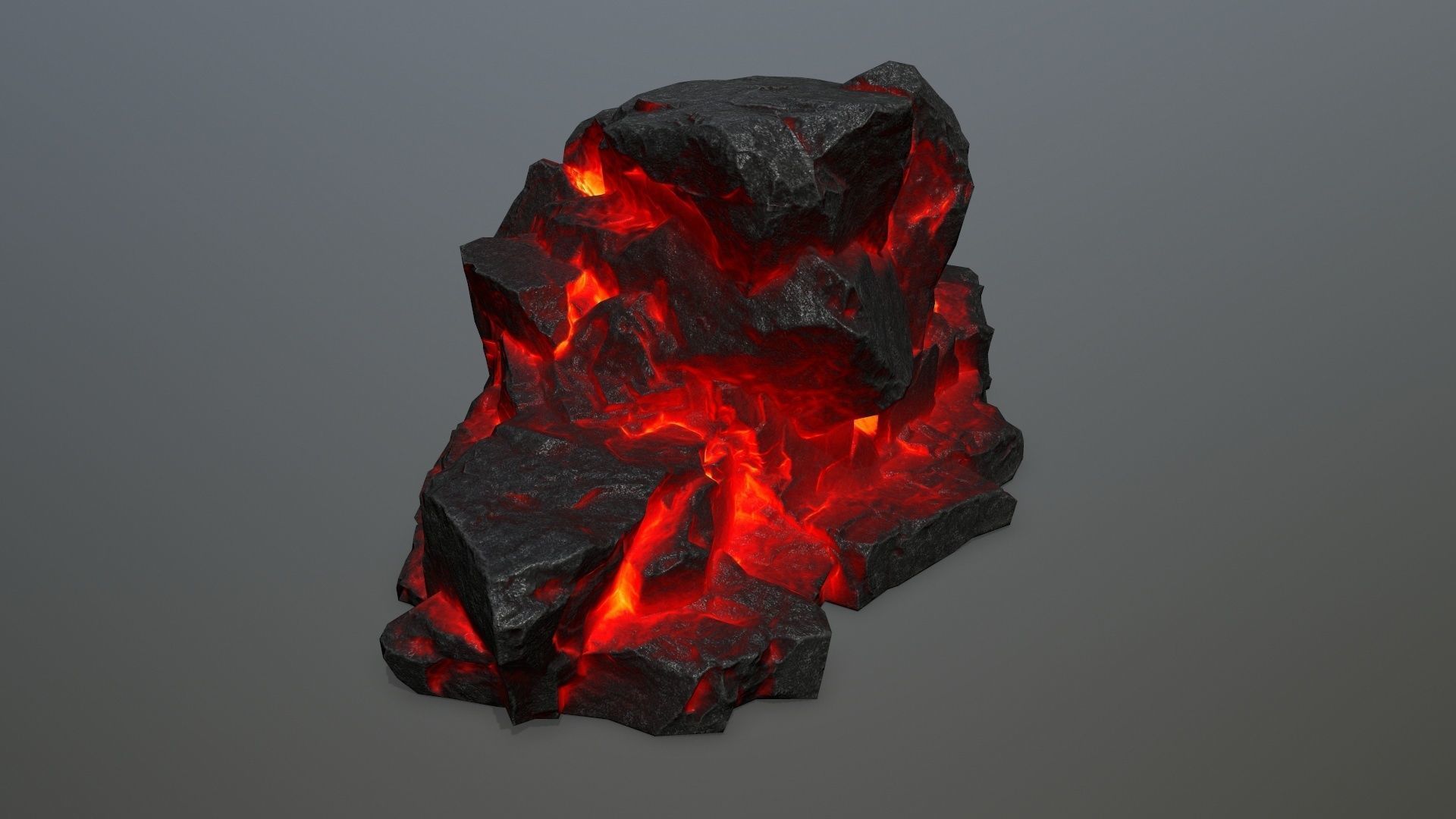 lava rocks Low-poly 3D model_12