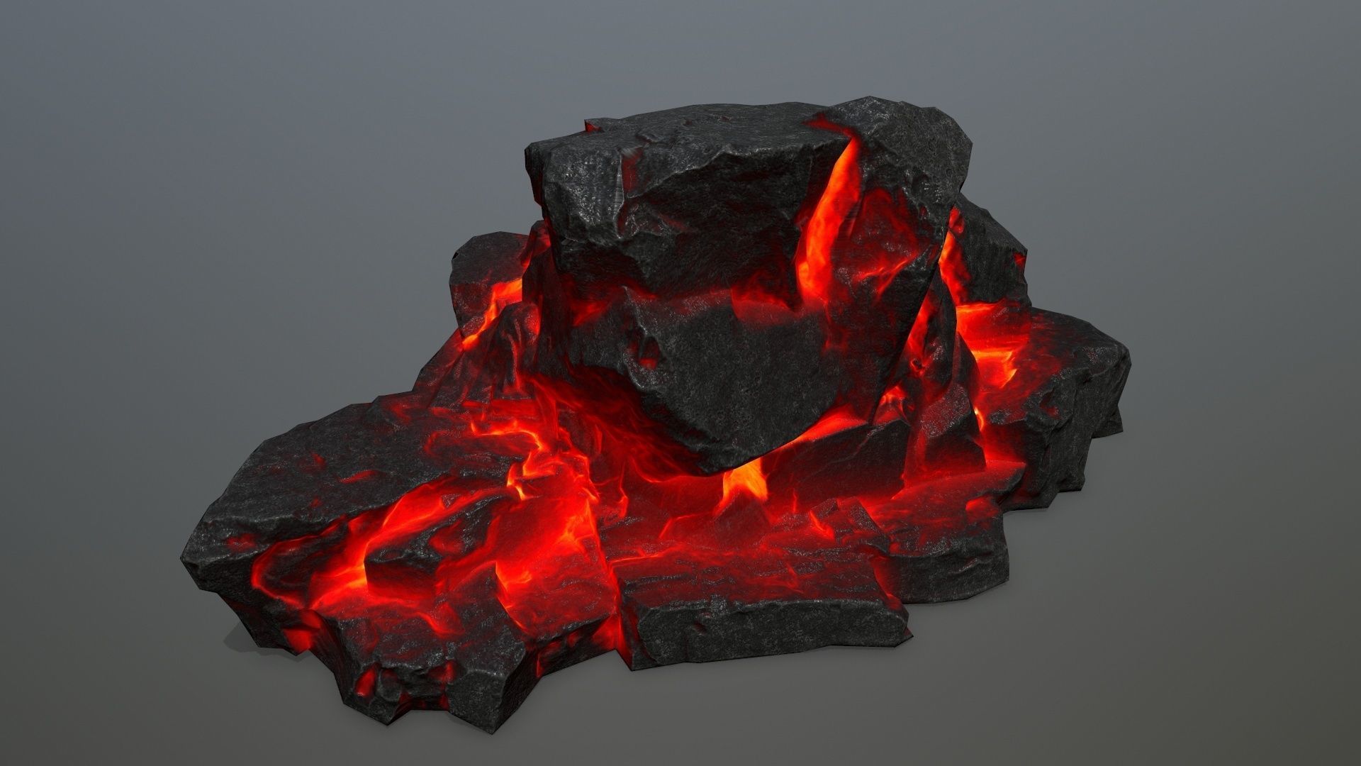 lava rocks Low-poly 3D model_15