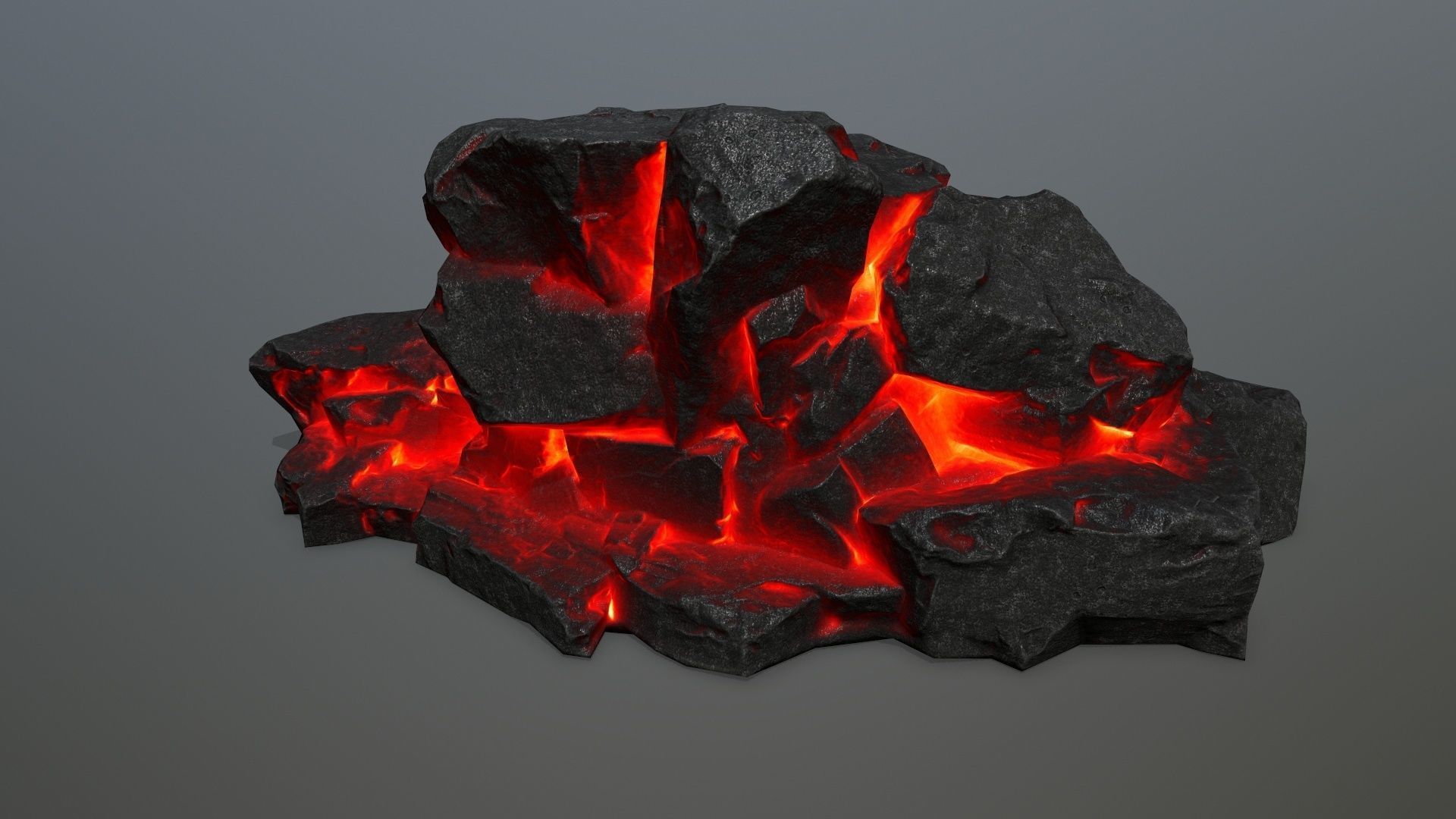 lava rocks Low-poly 3D model_16