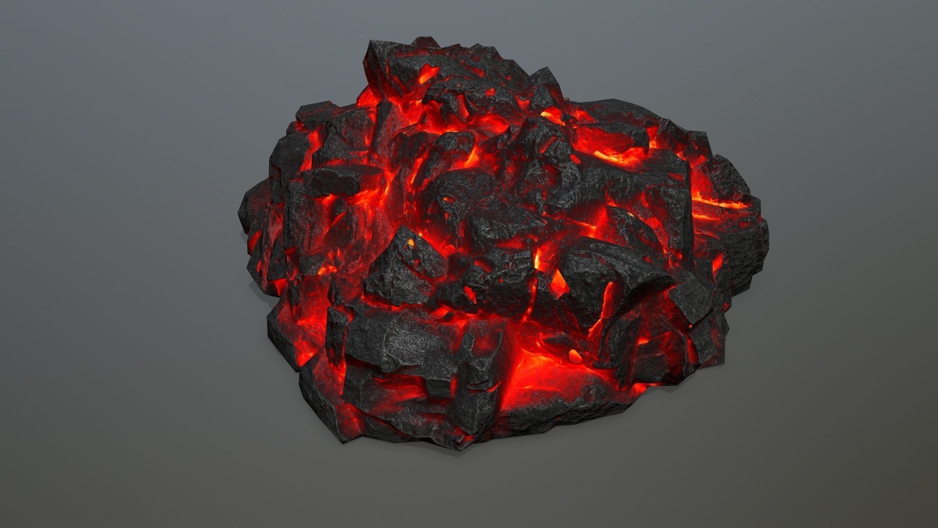 lava rocks Low-poly 3D model_7