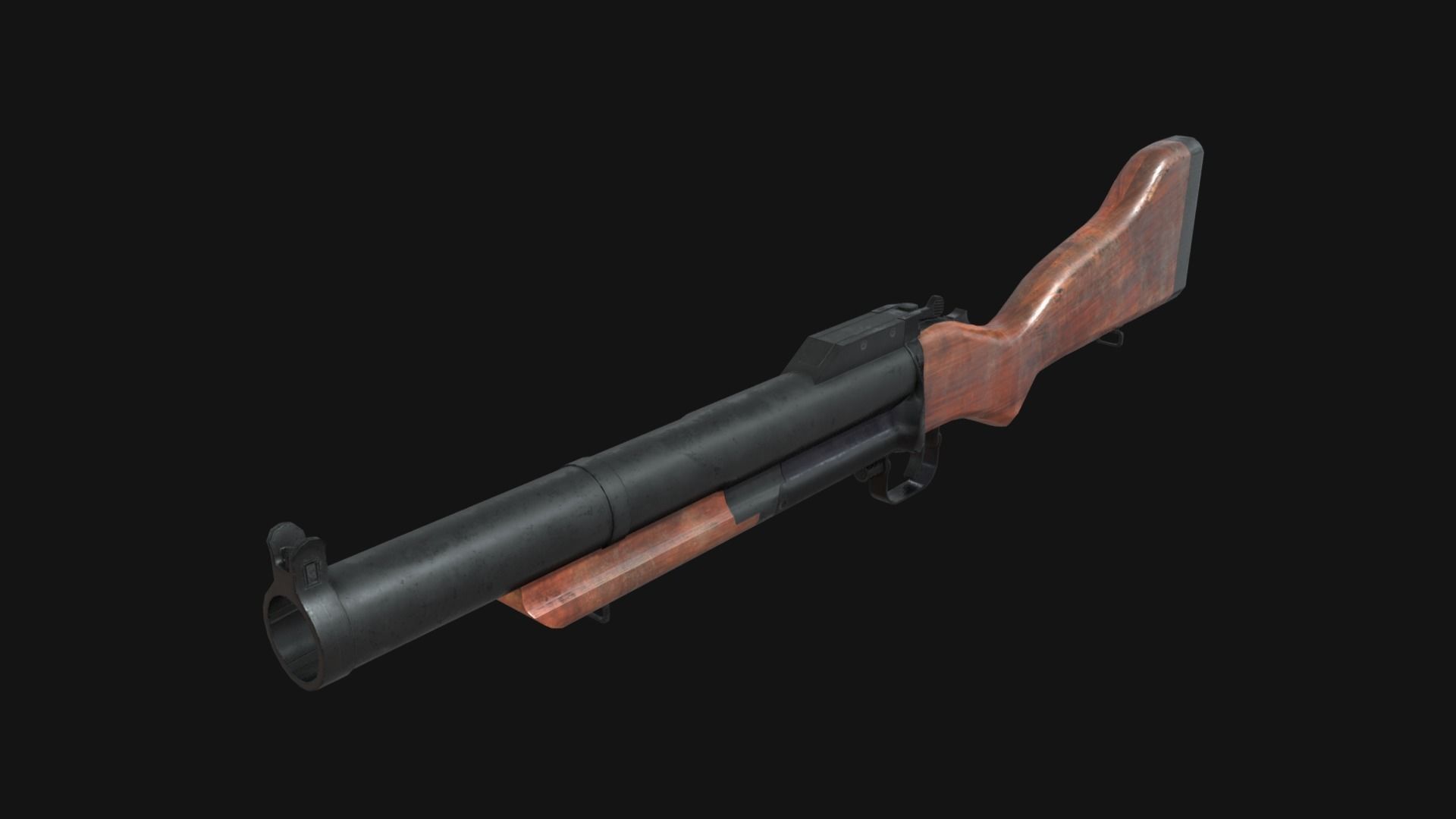 M79 Granade Launcher - Lowpoly - Game Ready Low-poly 3D model_12