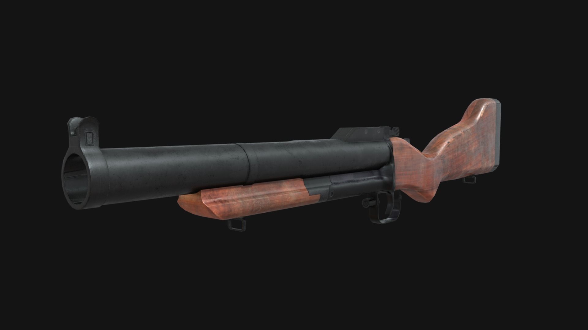 M79 Granade Launcher - Lowpoly - Game Ready Low-poly 3D model_6