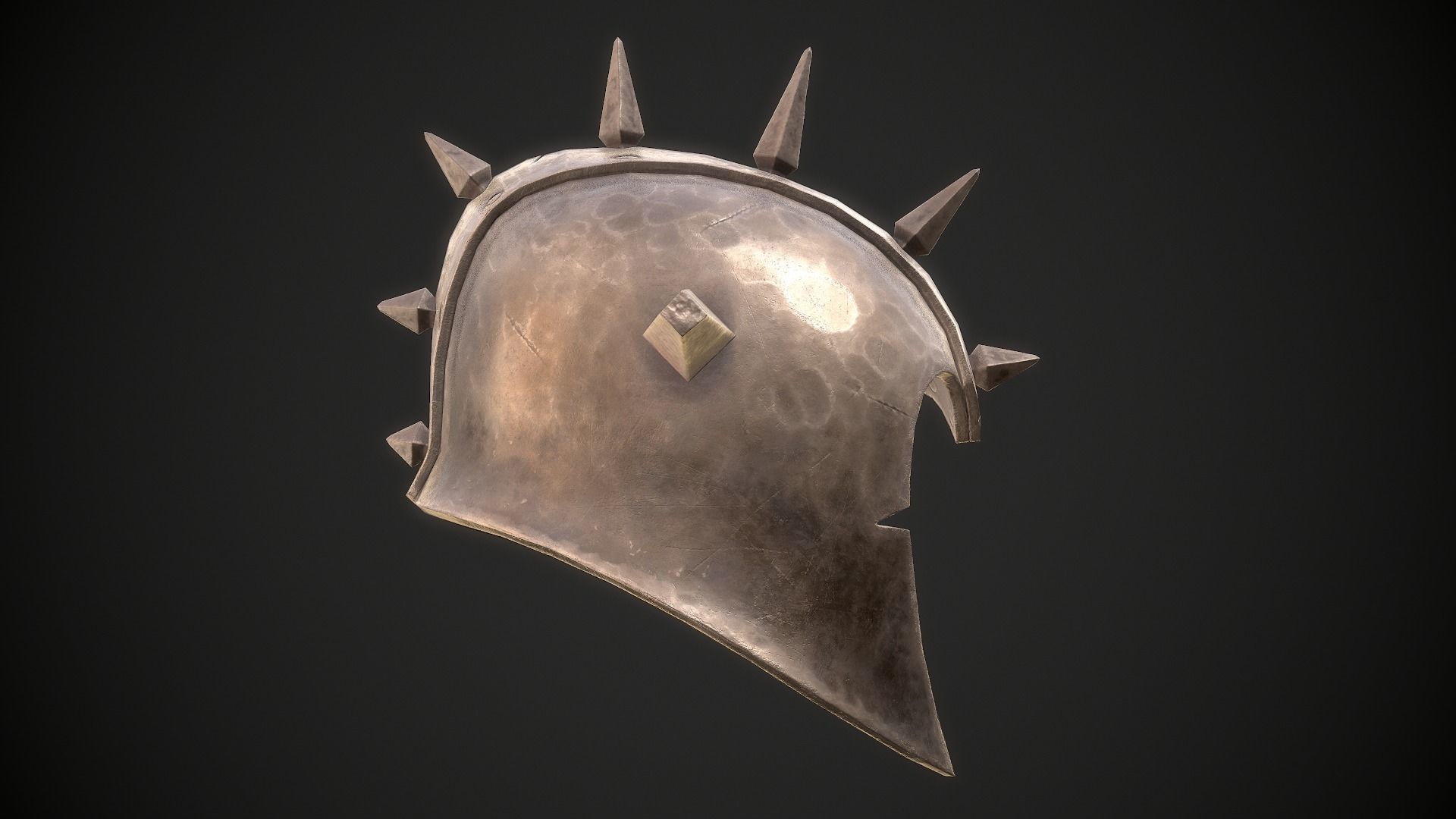 Orc Helmet 03 Low-poly 3D model_12