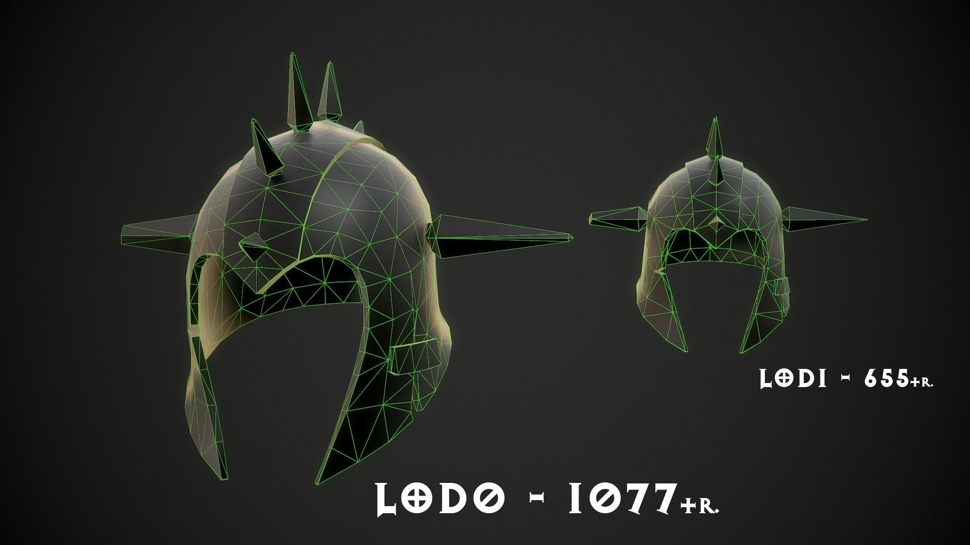 Orc Helmet 03 Low-poly 3D model_18