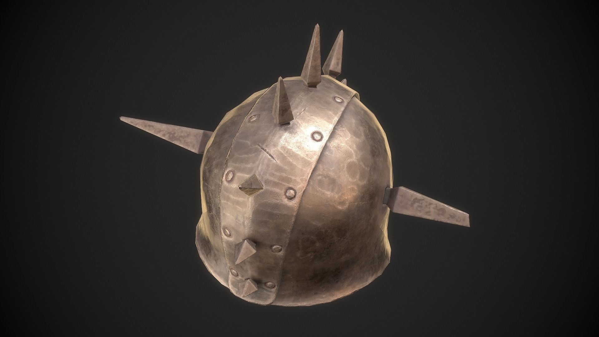 Orc Helmet 03 Low-poly 3D model_16
