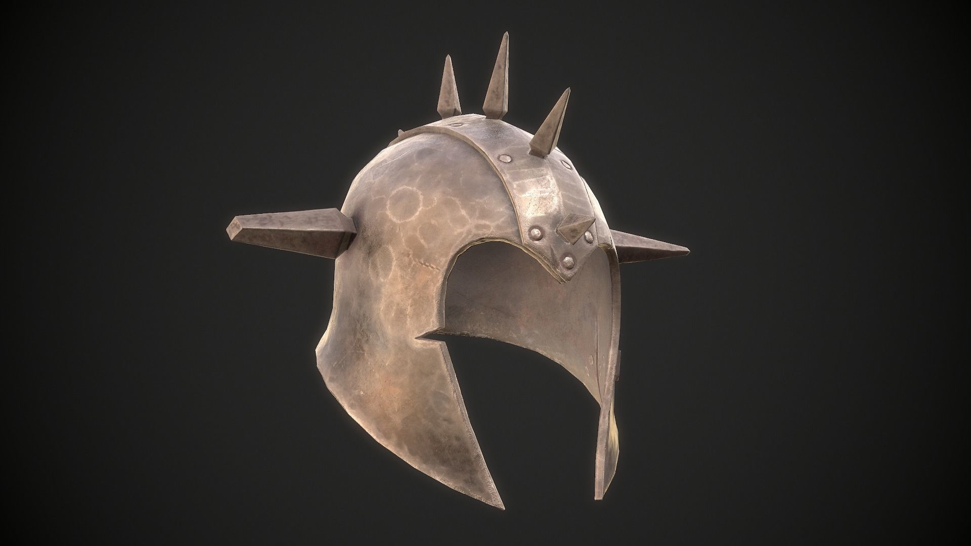 Orc Helmet 03 Low-poly 3D model_14