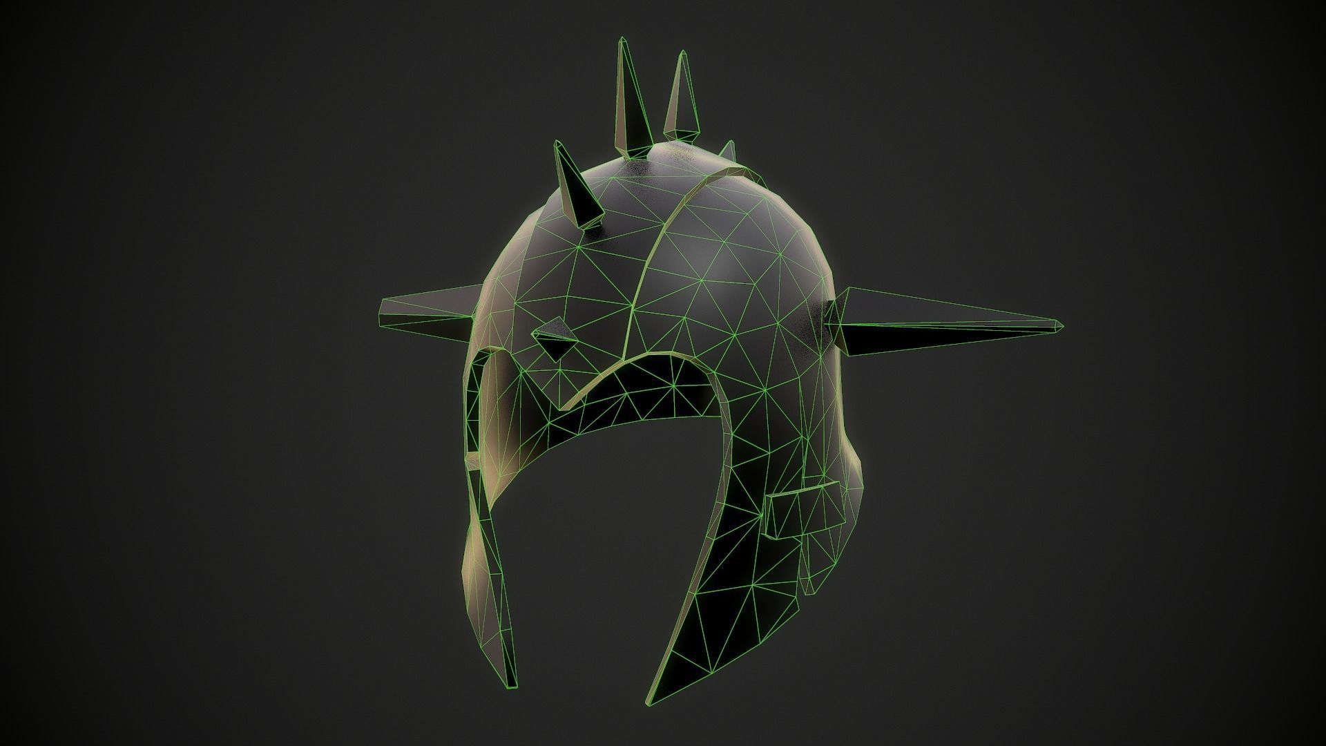 Orc Helmet 03 Low-poly 3D model_19