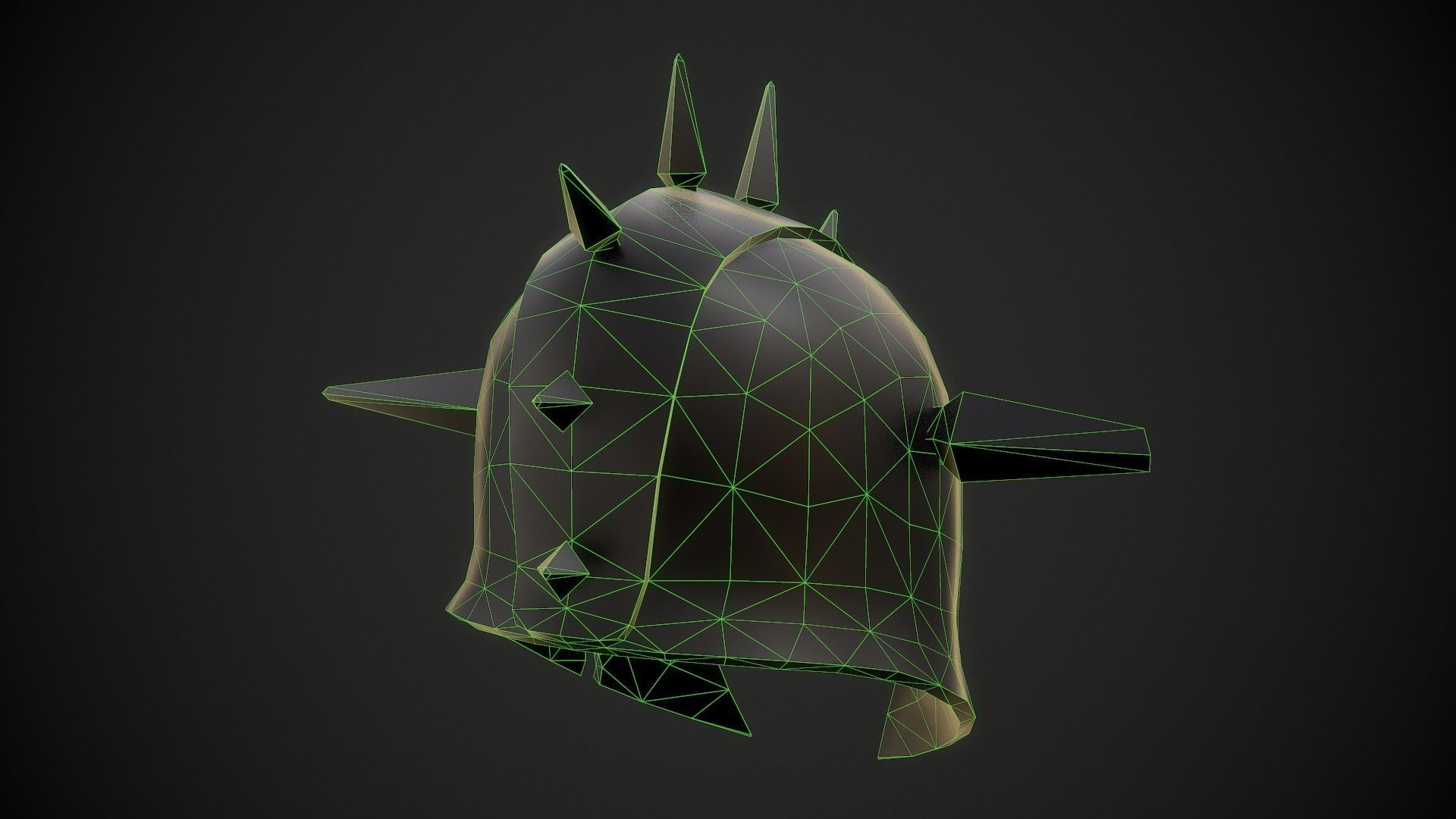 Orc Helmet 03 Low-poly 3D model_20