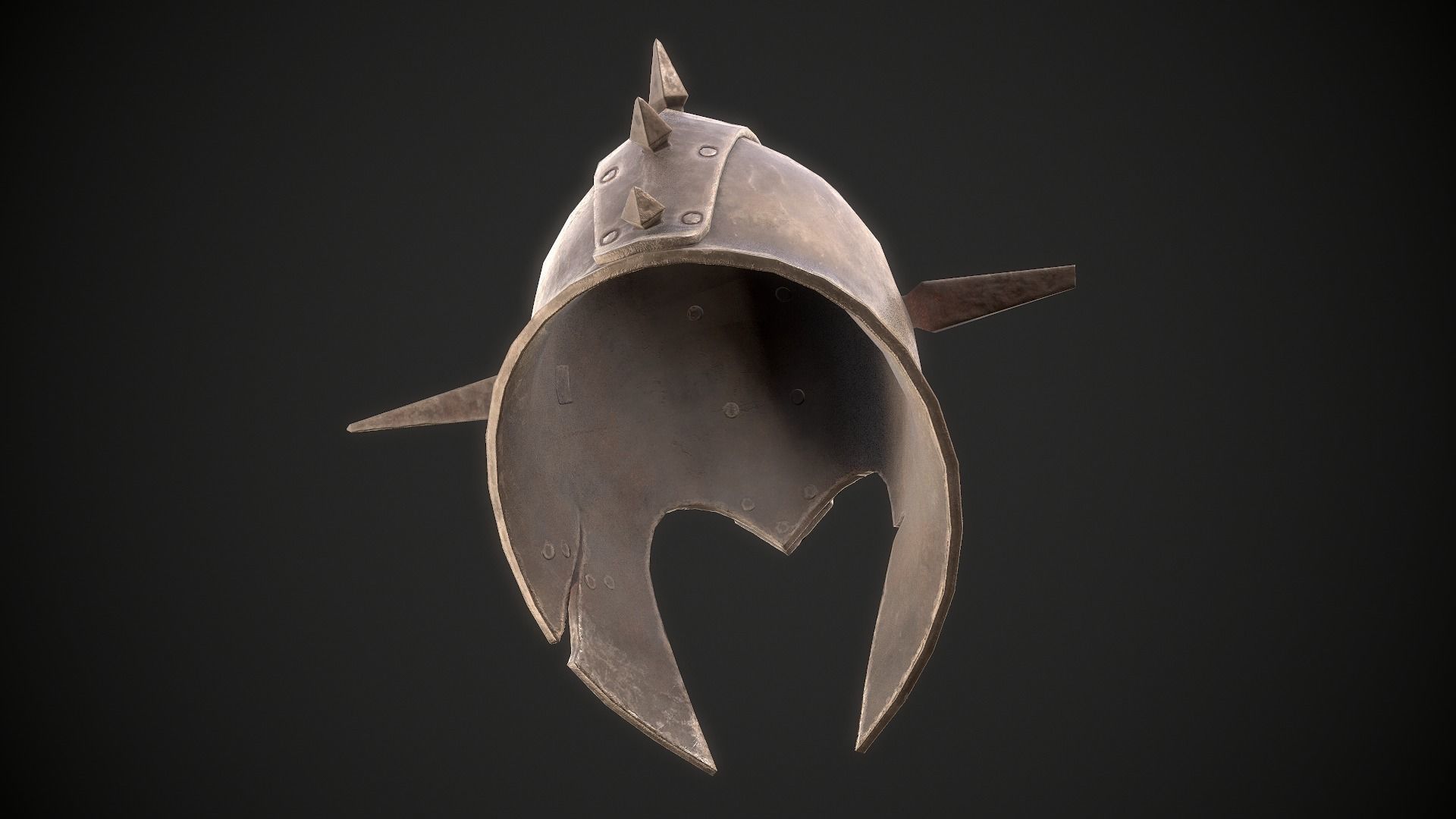 Orc Helmet 03 Low-poly 3D model_17