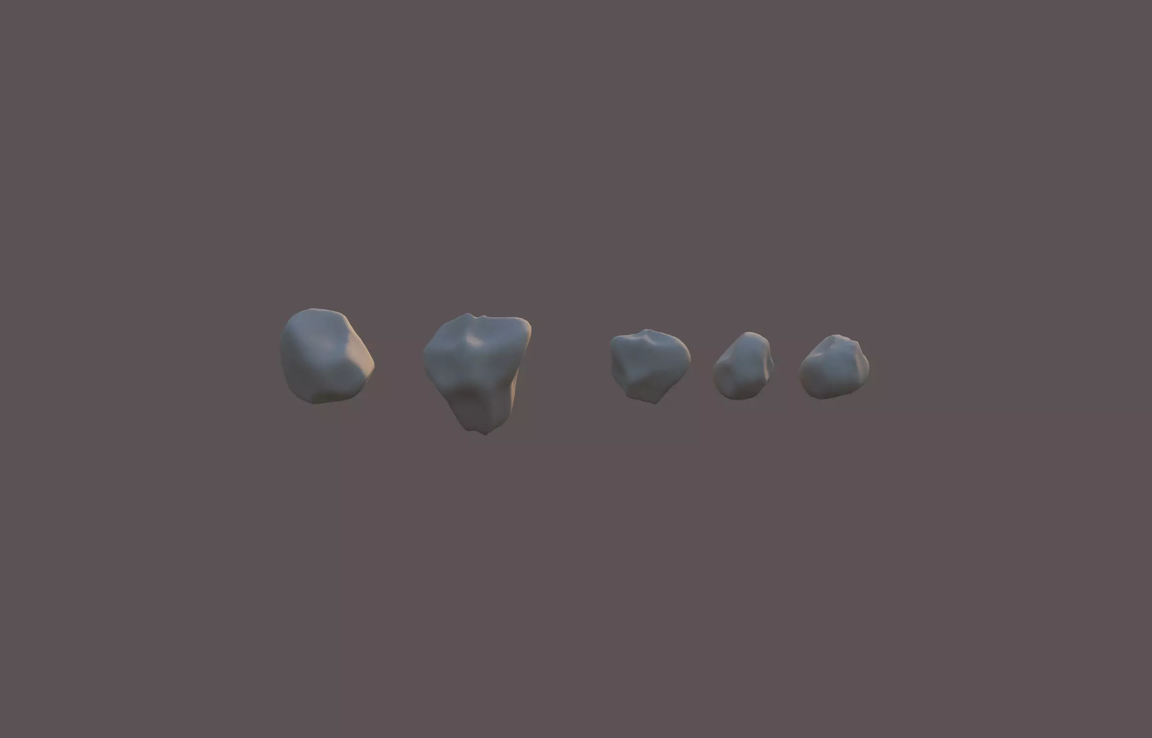 Free rocks pack - Untextured Free low-poly 3D model_0