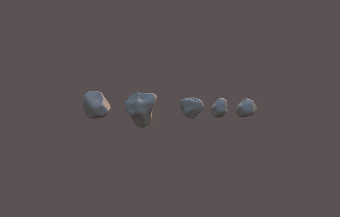 Free rocks pack - Untextured Free low-poly 3D model