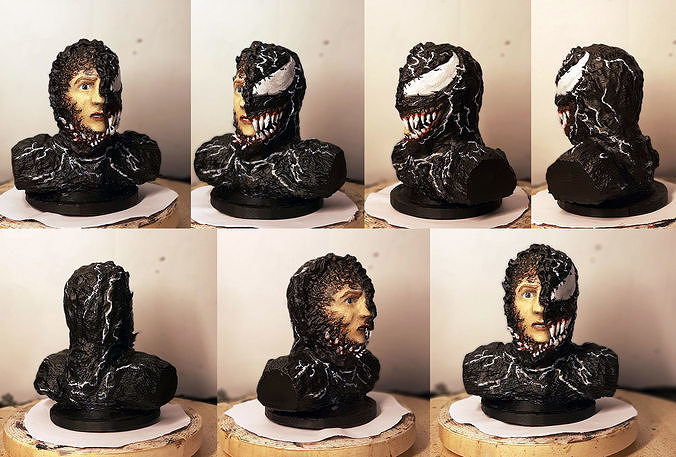 Venom Tom Hardy bust 3D print model