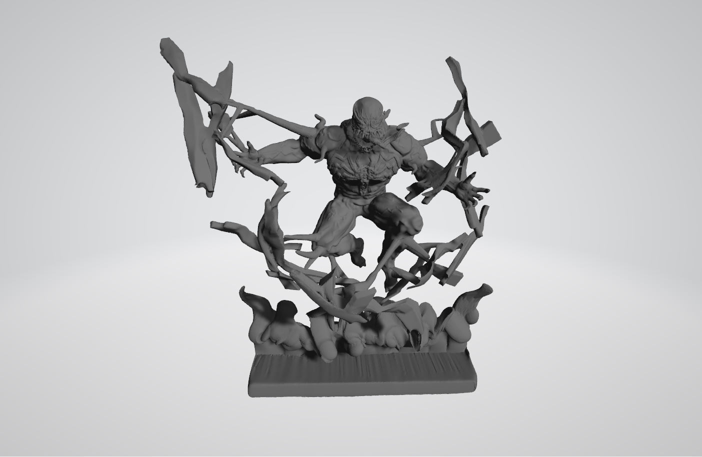 Venom busting through  3D print model_6