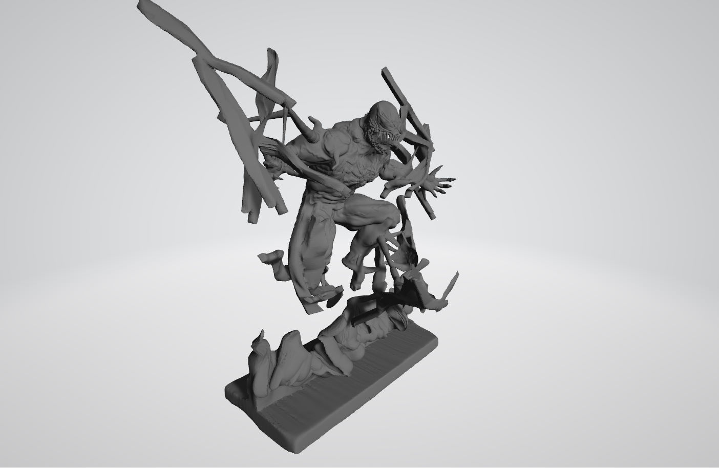 Venom busting through  3D print model_2